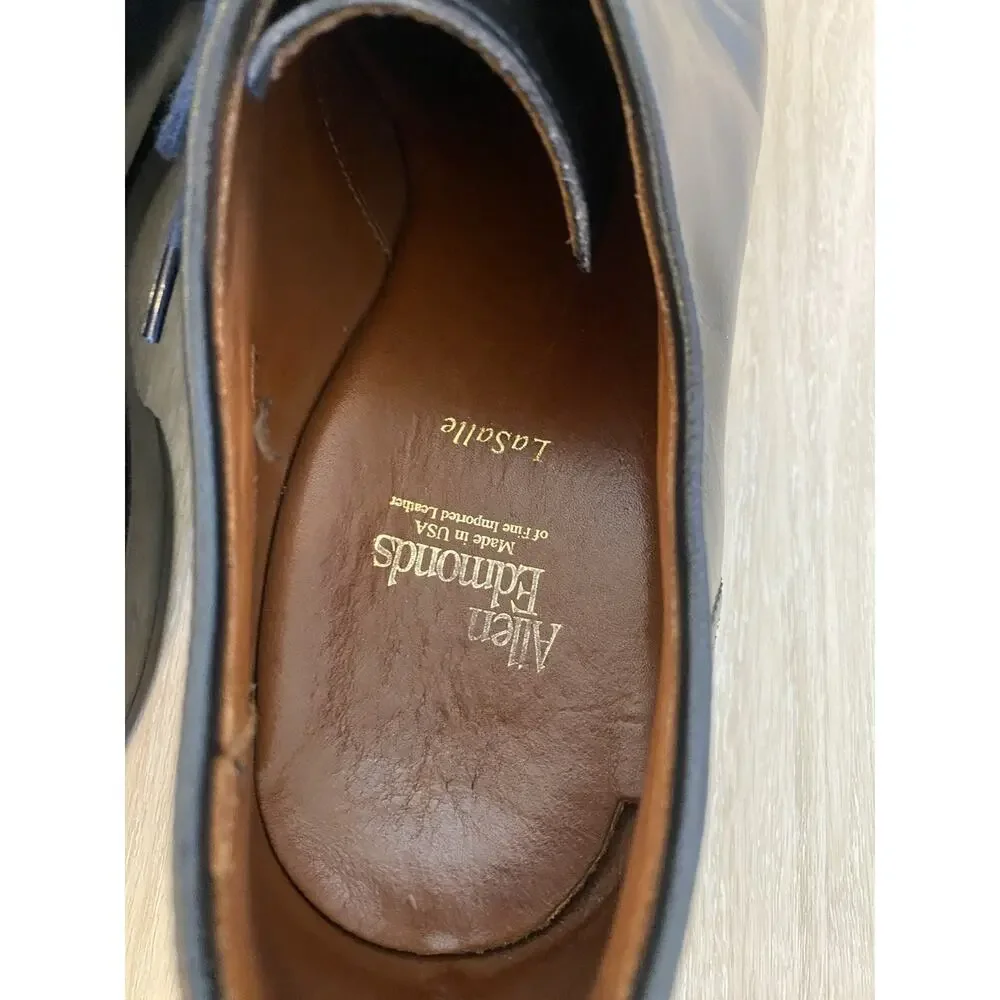 Allen Edmonds Lasalle‎ 4308 Black Split Toe Derby Made in USA Men's 10.5D
